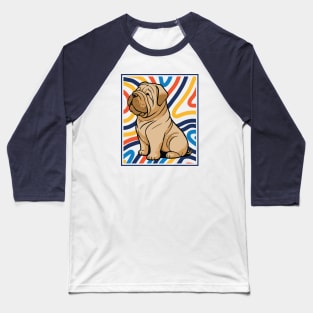 Colorful and Cute Shar Pei Puppy Baseball T-Shirt